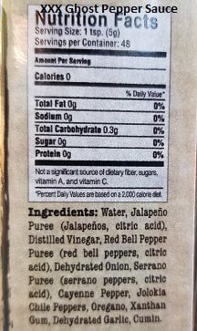 Palo Alto Fire Fighters XXX Ghost Pepper Sauce