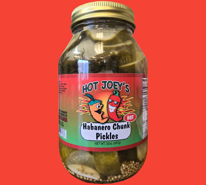 Hot Joey's Habanero Dill Chunk Pickles 32oz